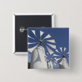 Badge Carré 5 Cm GRÈCE, CRÈTE, province d'Iraklio, Ano Kera :2 (Devant & derrière)