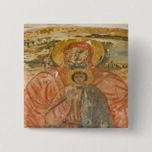 Badge Carré 5 Cm GRÈCE, Îles de la mer Égée du Nord-Est, LESVOS 2