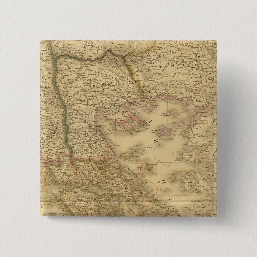 Badge Carré 5 Cm Grèce moderne (Devant)