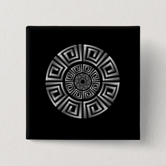 Badge Carré 5 Cm Greek Circle (Devant)