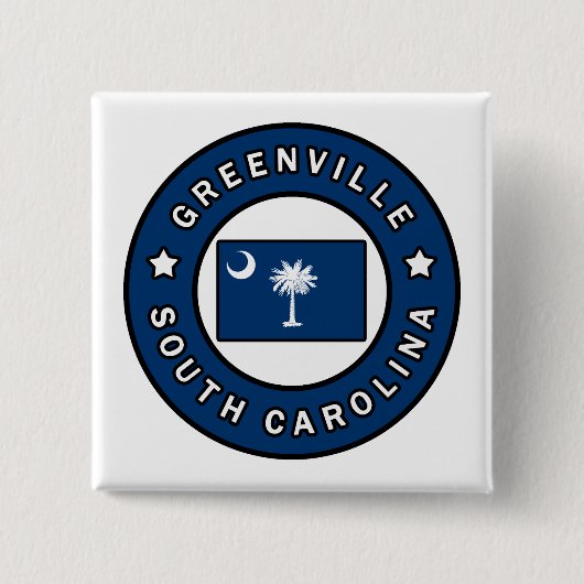 Badge Carré 5 Cm Greenville Caroline du Sud (Devant)