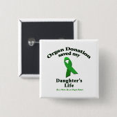 Badge Carré 5 Cm Greffe de fille (Devant & derrière)