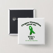 Badge Carré 5 Cm Greffe d'épouse (Devant & derrière)