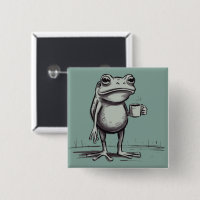 Grenouille Buvant du Café Mème Grenouille Mystique