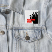 Badge Carré 5 Cm grenouilles de réservoir (En situation)