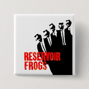 Badge Carré 5 Cm grenouilles de réservoir