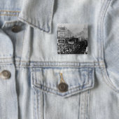 Badge Carré 5 Cm Grève de dock de Londres, 1889 (En situation)