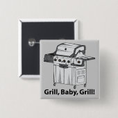 Badge Carré 5 Cm Gril, bébé, gril ! (Devant & derrière)