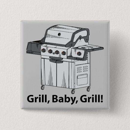 Badge Carré 5 Cm Gril, bébé, gril ! (Devant)