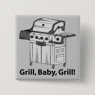 Badge Carré 5 Cm Gril, bébé, gril !