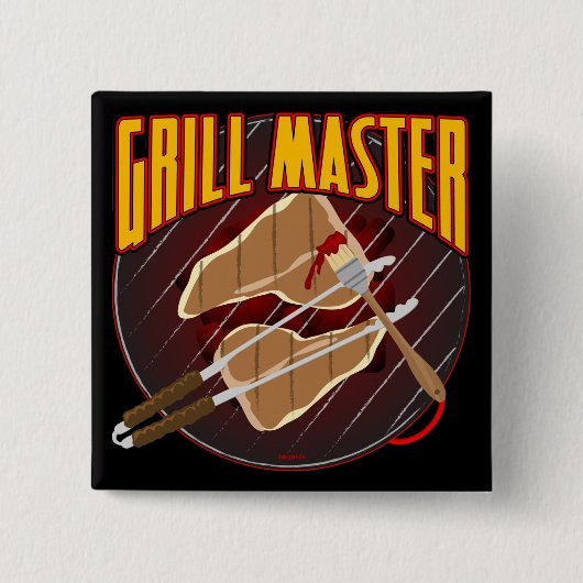 Badge Carré 5 Cm Grill Master (Devant)