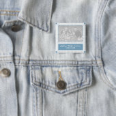 Badge Carré 5 Cm Grille bleue (En situation)