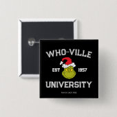 Badge Carré 5 Cm Grille | Who-ville University Est 1957 (Devant & derrière)