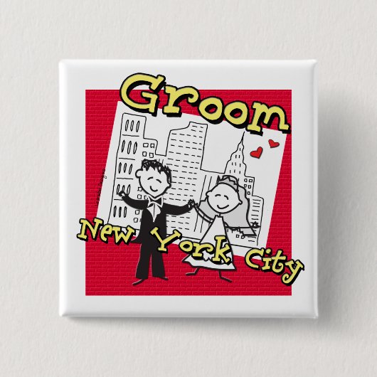 Badge Carré 5 Cm Groom NYC (Devant)