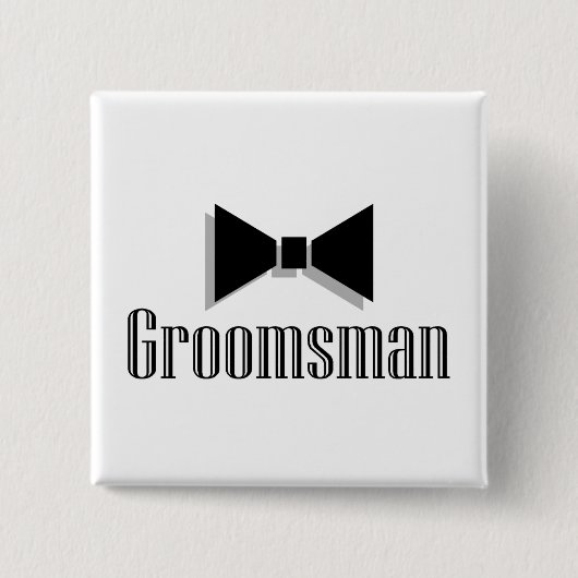Badge Carré 5 Cm Groomsman (Devant)