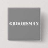 Badge Carré 5 Cm Groomsman (Devant)