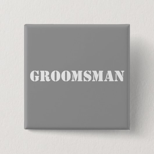 Badge Carré 5 Cm Groomsman (Devant)