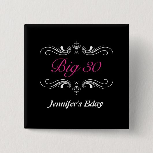 Badge Carré 5 Cm Gros 30 (Devant)