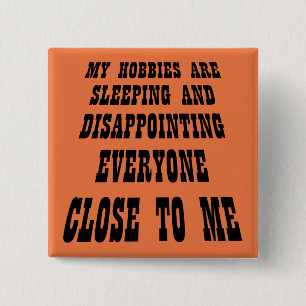 Badge Carré 5 Cm Grosse déception Gros Bouton Drôle Épingle