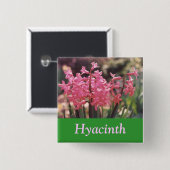 Badge Carré 5 Cm Groupe de jacinthe (Devant & derrière)