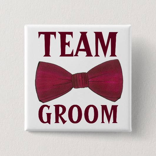 Badge Carré 5 Cm GROUPE Mariage Groomsmen Bow Bowtie Best Man (Devant)