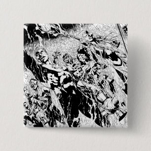 Badge Carré 5 Cm Groupe vert de lanterne