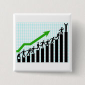Badge Carré 5 Cm Growth Success Progress Bar Chart (Devant)