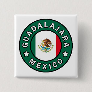 Badge Carré 5 Cm Guadalajara Mexique