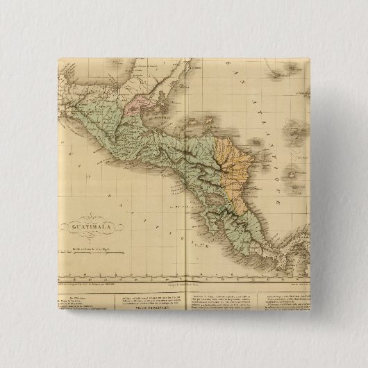 Badge Carré 5 Cm Guatemala (Devant)