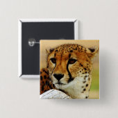 Badge Carré 5 Cm Guépard (Devant & derrière)