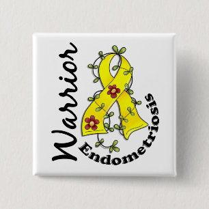 Badge Carré 5 Cm Guerrier 15 d'endométriose