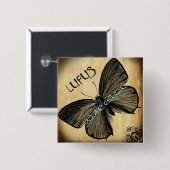 Badge Carré 5 Cm guerrier de lupus (Devant & derrière)