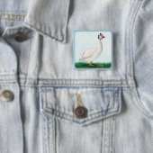 Badge Carré 5 Cm Guinée blanche (En situation)