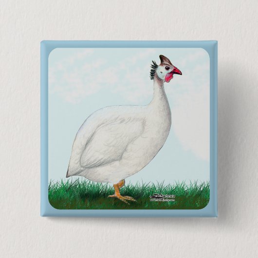 Badge Carré 5 Cm Guinée blanche (Devant)