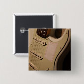 Badge Carré 5 Cm Guitare acoustique mignonne (Devant & derrière)