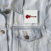 Badge Carré 5 Cm Guitare basse (En situation)