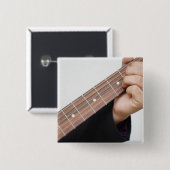 Badge Carré 5 Cm Guitare cool (Devant & derrière)