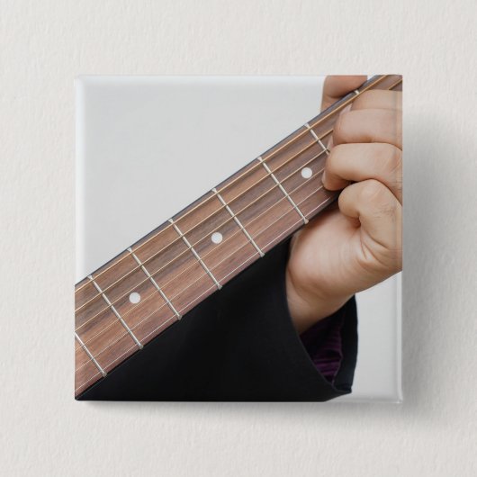Badge Carré 5 Cm Guitare cool (Devant)
