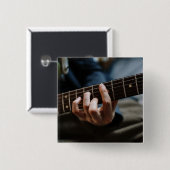 Badge Carré 5 Cm Guitare géniale (Devant & derrière)