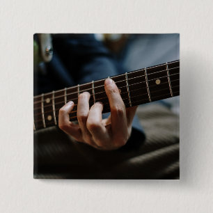 Badge Carré 5 Cm Guitare géniale