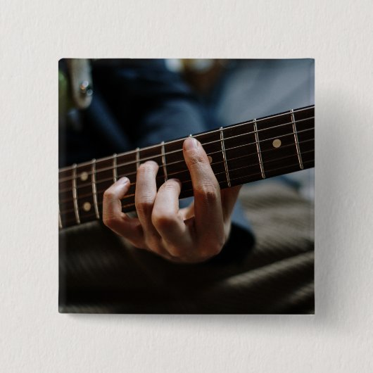 Badge Carré 5 Cm Guitare géniale (Devant)