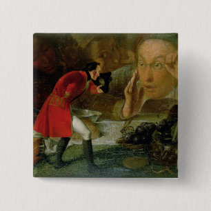 Badge Carré 5 Cm Gulliver a exhibé à l'agriculteur de Brobdingnag