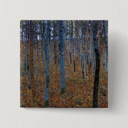 Badge Carré 5 Cm Gustav Klimt - Beech Grove I (Devant)