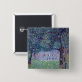 Badge Carré 5 Cm Gustav Klimt - Ferme en Haute-Autriche (Devant & derrière)
