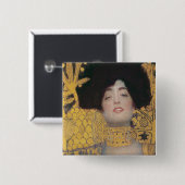 Badge Carré 5 Cm Gustav Klimt | Judith (Devant & derrière)