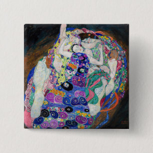 Badge Carré 5 Cm Gustav Klimt - La Vierge