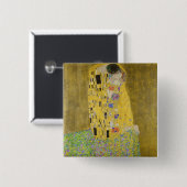 Badge Carré 5 Cm Gustav Klimt - Le baiser (Devant & derrière)