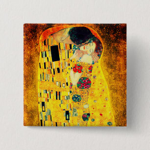 Badge Carré 5 Cm Gustav Klimt Le Baiser