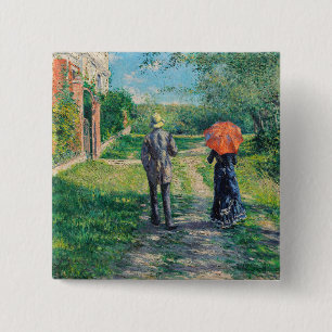 Badge Carré 5 Cm Gustave Caillebotte - Le Chemin montant