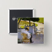 Badge Carré 5 Cm Gustave Caillebotte - Les Orangers (Devant & derrière)